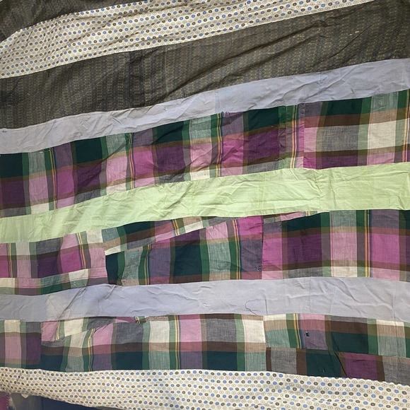 Vintage Start of a quilt project hand pieced 83" x 70" maybe 1960’s - Picture 11 of 12